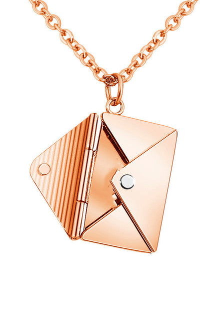 Envelope Locket Necklace - Personalized Love Letter Jewelry