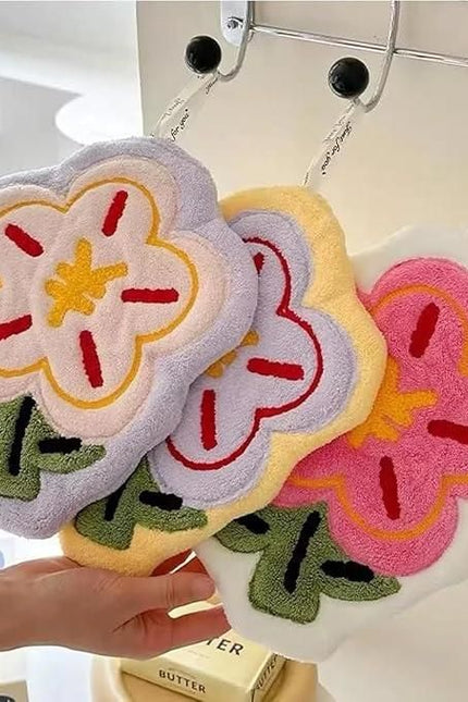 Flower Hanging Hand Towels (Pack of 2)