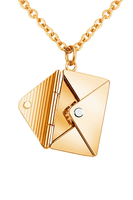 Envelope Locket Necklace - Personalized Love Letter Jewelry