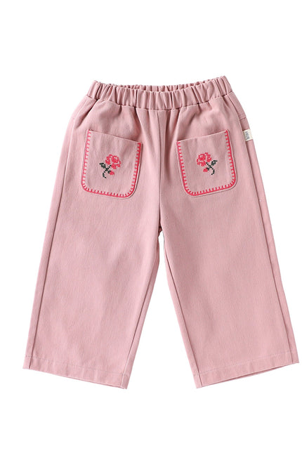 Spring and Autumn Arrival Casual Baby Kids Girls Flowers Pattern Pants