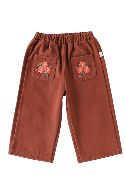 Spring and Autumn Arrival Casual Baby Kids Girls Flowers Pattern Pants