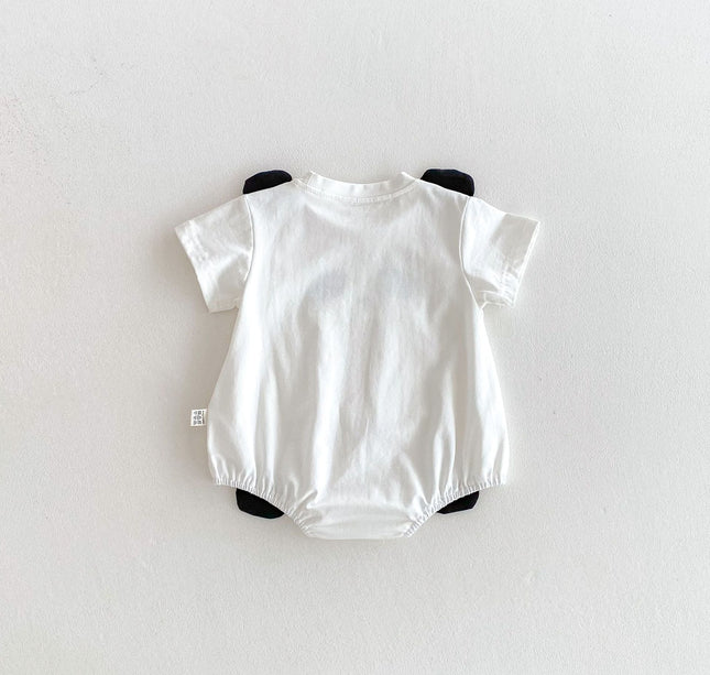 Summer Arrival Baby Girls Cute Panda Pattern Short Sleeves bodysuit